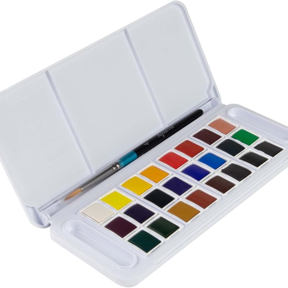 Daler Rowney Half Pan Travel Set, 25 Piece, Assorted Colors